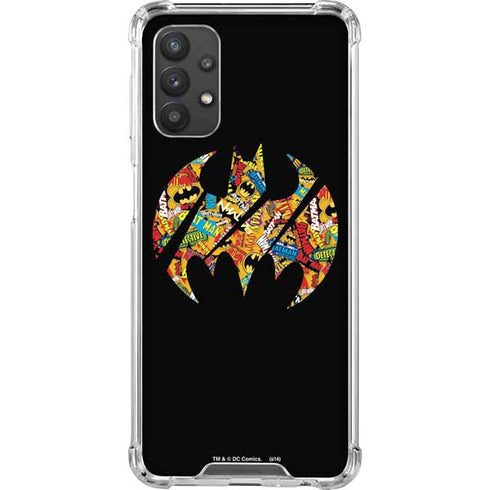 DC Comics Batman Silhouette Logo Vintage Pattern Galaxy A32 5G Clear Case