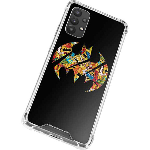 DC Comics Batman Silhouette Logo Vintage Pattern Galaxy A32 5G Clear Case