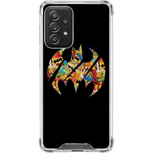 DC Comics Batman Silhouette Logo Vintage Pattern Galaxy A52 5G Clear Case