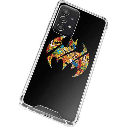 DC Comics Batman Silhouette Logo Vintage Pattern Galaxy A52 5G Clear Case