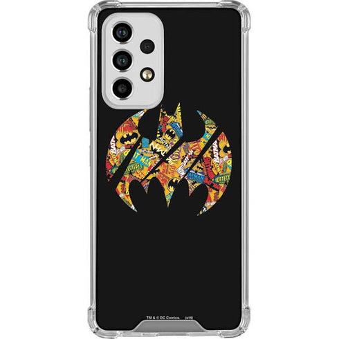 DC Comics Batman Silhouette Logo Vintage Pattern Galaxy A53 5G Clear Case