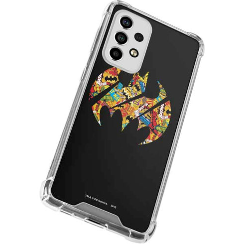 DC Comics Batman Silhouette Logo Vintage Pattern Galaxy A53 5G Clear Case