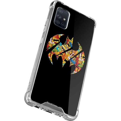 DC Comics Batman Silhouette Logo Vintage Pattern Galaxy A71 5G Clear Case