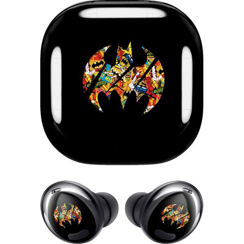 DC Comics Batman Silhouette Logo Vintage Pattern Galaxy Buds Pro Skin