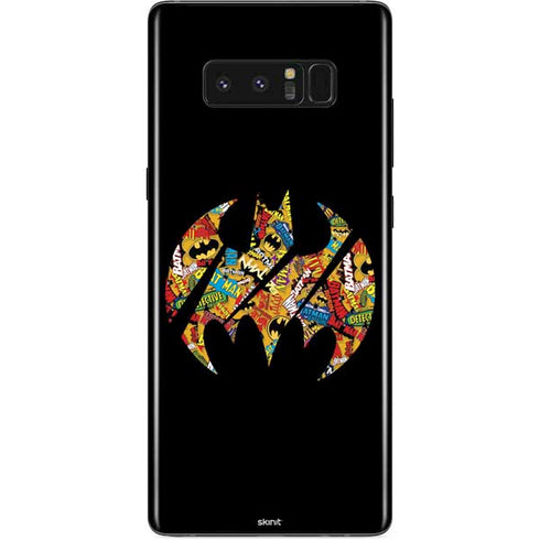 DC Comics Batman Silhouette Logo Vintage Pattern Galaxy Note 8 Skin