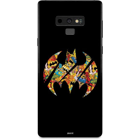 DC Comics Batman Silhouette Logo Vintage Pattern Galaxy Note 9 Skin