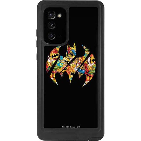 DC Comics Batman Silhouette Logo Vintage Pattern Galaxy Note20 5G Waterproof Case