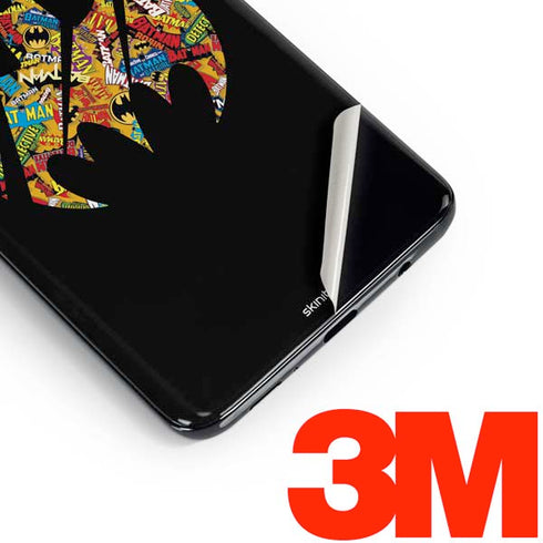 DC Comics Batman Silhouette Logo Vintage Pattern Galaxy S10 Skin