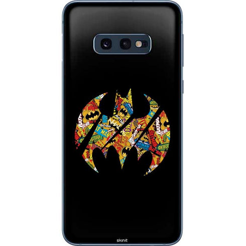 DC Comics Batman Silhouette Logo Vintage Pattern Galaxy S10e Skin