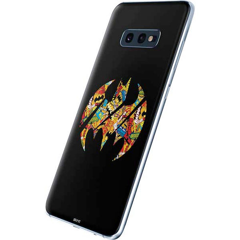 DC Comics Batman Silhouette Logo Vintage Pattern Galaxy S10e Skin