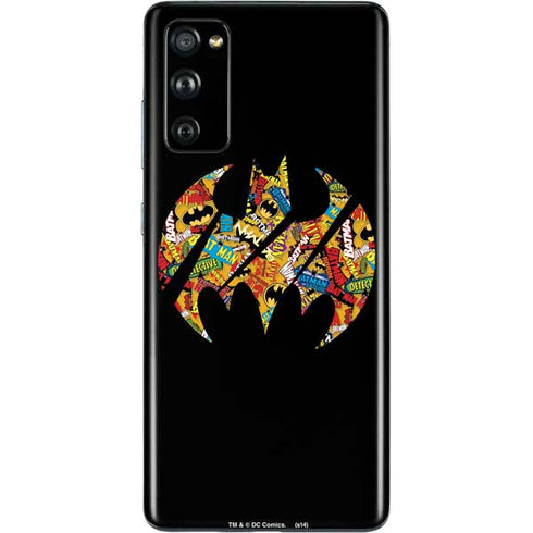 DC Comics Batman Silhouette Logo Vintage Pattern Galaxy S20 Fan Edition Skin