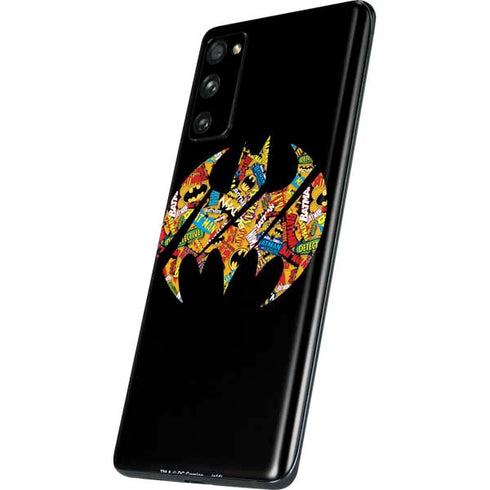 DC Comics Batman Silhouette Logo Vintage Pattern Galaxy S20 Fan Edition Skin