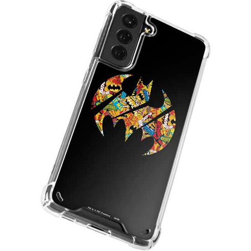 DC Comics Batman Silhouette Logo Vintage Pattern Galaxy S21 5G Clear Case
