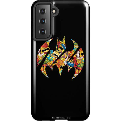 DC Comics Batman Silhouette Logo Vintage Pattern Galaxy S21 5G Pro Case
