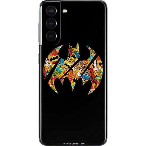 DC Comics Batman Silhouette Logo Vintage Pattern Galaxy S21 5G Skin