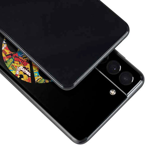 DC Comics Batman Silhouette Logo Vintage Pattern Galaxy S21 5G Skin