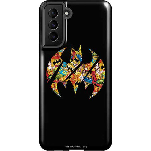 DC Comics Batman Silhouette Logo Vintage Pattern Galaxy S21 Plus 5G Pro Case