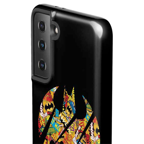 DC Comics Batman Silhouette Logo Vintage Pattern Galaxy S21 Plus 5G Pro Case