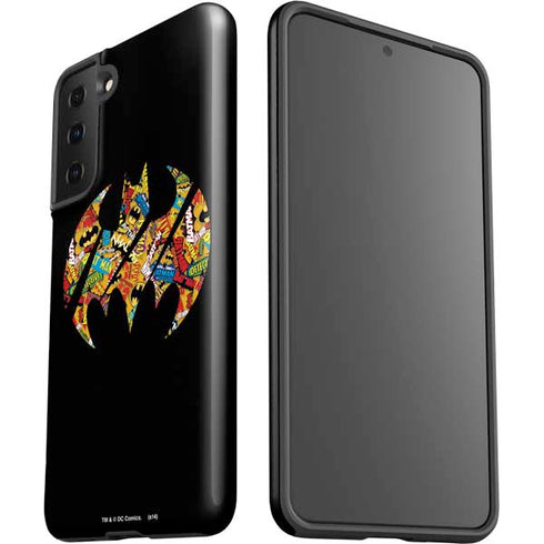 DC Comics Batman Silhouette Logo Vintage Pattern Galaxy S21 Plus 5G Pro Case