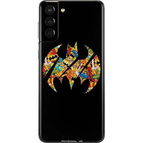 DC Comics Batman Silhouette Logo Vintage Pattern Galaxy S21 Plus 5G Skin