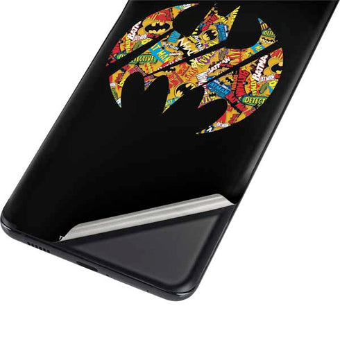 DC Comics Batman Silhouette Logo Vintage Pattern Galaxy S21 Ultra 5G Skin