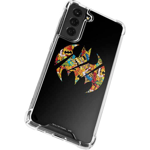 DC Comics Batman Silhouette Logo Vintage Pattern Galaxy S22 Plus Clear Case