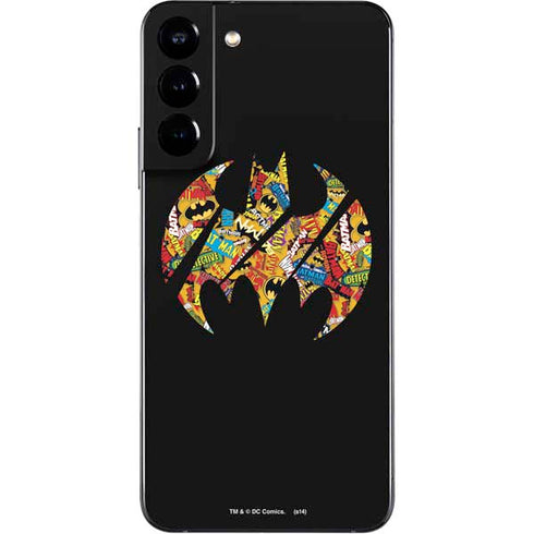 DC Comics Batman Silhouette Logo Vintage Pattern Galaxy S22 Plus Skin