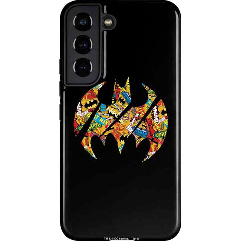 DC Comics Batman Silhouette Logo Vintage Pattern Galaxy S22 Pro Case