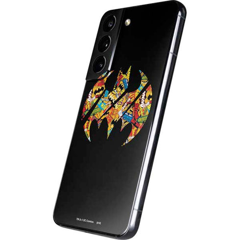 DC Comics Batman Silhouette Logo Vintage Pattern Galaxy S22 Skin