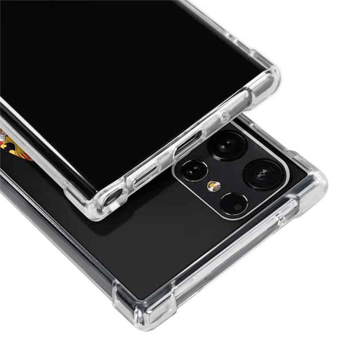DC Comics Batman Silhouette Logo Vintage Pattern Galaxy S22 Ultra Clear Case