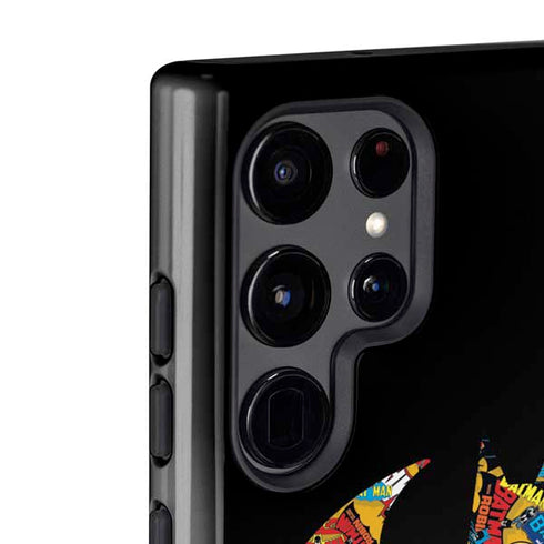 DC Comics Batman Silhouette Logo Vintage Pattern Galaxy S22 Ultra Pro Case