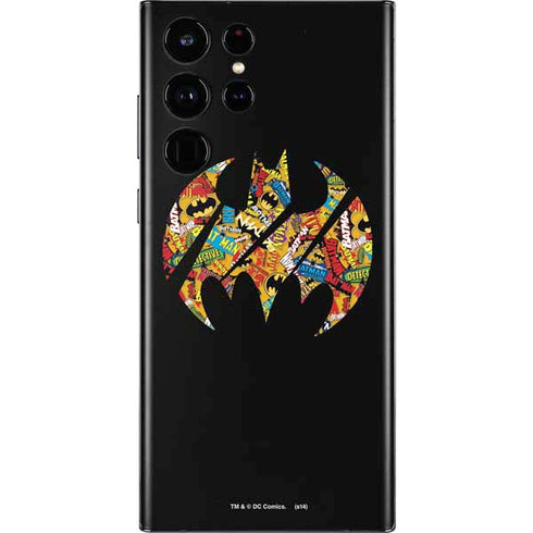 DC Comics Batman Silhouette Logo Vintage Pattern Galaxy S22 Ultra Skin