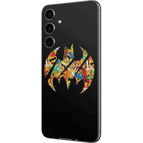 DC Comics Batman Silhouette Logo Vintage Pattern Galaxy S23 FE Skin