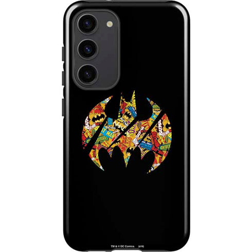 DC Comics Batman Silhouette Logo Vintage Pattern Galaxy S23 Plus Pro Case