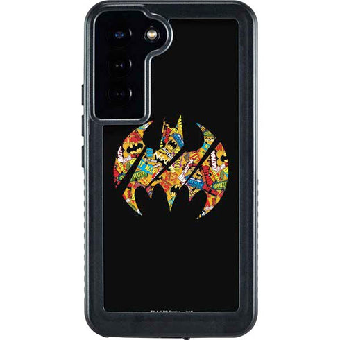 DC Comics Batman Silhouette Logo Vintage Pattern Galaxy S23 Plus Waterproof Case