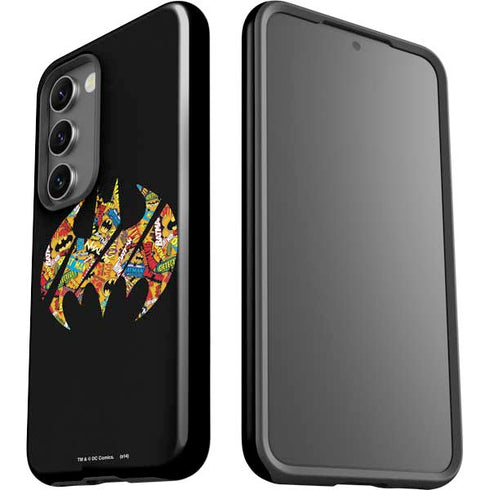 DC Comics Batman Silhouette Logo Vintage Pattern Galaxy S23 Pro Case