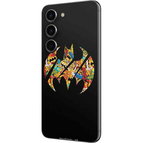 DC Comics Batman Silhouette Logo Vintage Pattern Galaxy S23 Skin