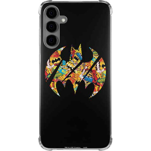 DC Comics Batman Silhouette Logo Vintage Pattern Galaxy S24 Plus Clear Case