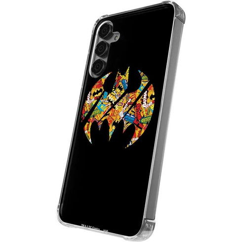 DC Comics Batman Silhouette Logo Vintage Pattern Galaxy S24 Plus Clear Case