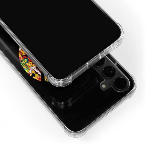 DC Comics Batman Silhouette Logo Vintage Pattern Galaxy S24 Plus Clear Case