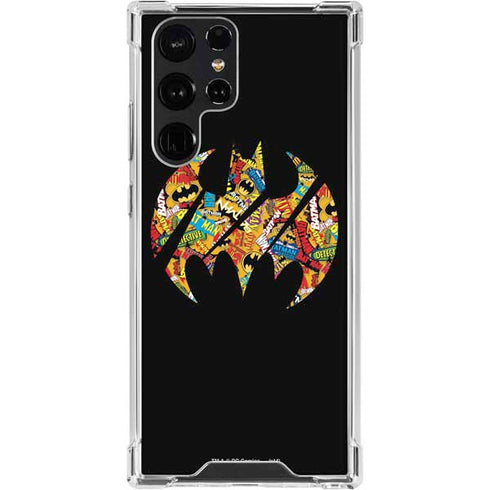 DC Comics Batman Silhouette Logo Vintage Pattern Galaxy S24 Ultra Clear Case