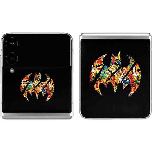 DC Comics Batman Silhouette Logo Vintage Pattern Galaxy Z Flip4 5G Skin