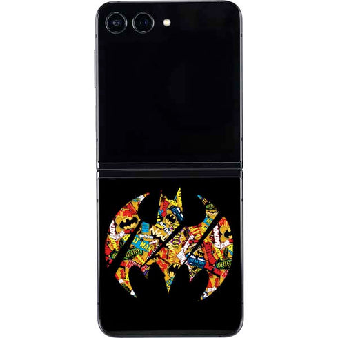 DC Comics Batman Silhouette Logo Vintage Pattern Galaxy Z Flip5 5G Skin