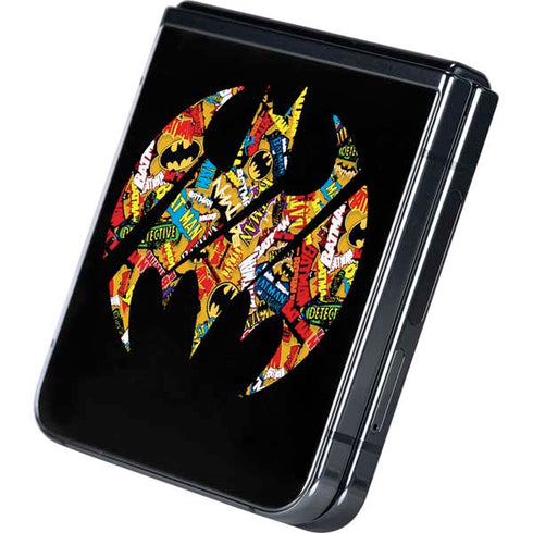 DC Comics Batman Silhouette Logo Vintage Pattern Galaxy Z Flip5 5G Skin