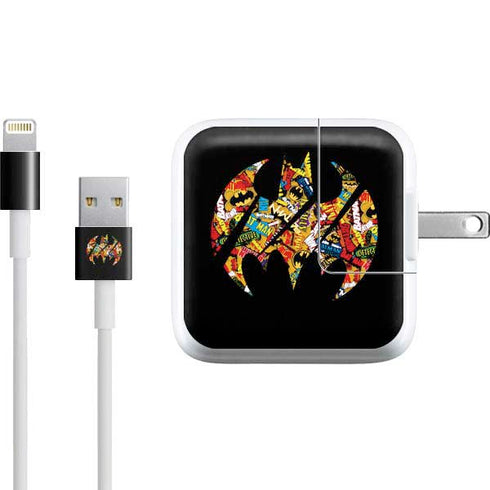 DC Comics Batman Silhouette Logo Vintage Pattern iPad Charger (10W USB) Skin