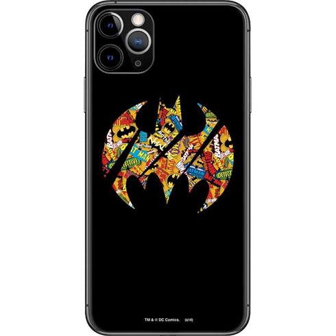 DC Comics Batman Silhouette Logo Vintage Pattern iPhone 11 Pro Max Skin