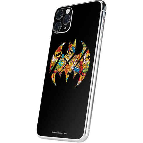 DC Comics Batman Silhouette Logo Vintage Pattern iPhone 11 Pro Max Skin