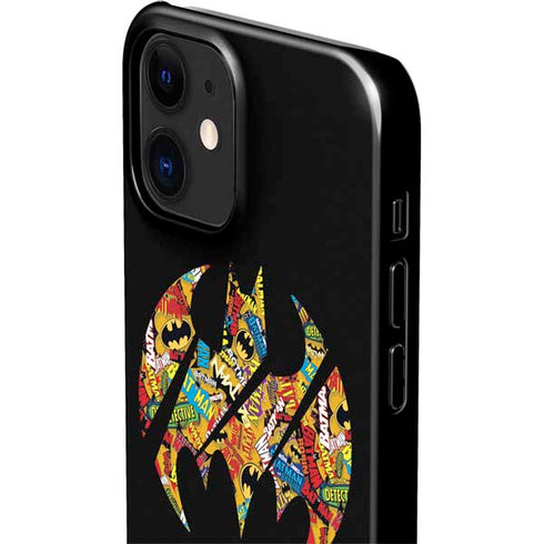 DC Comics Batman Silhouette Logo Vintage Pattern iPhone 12 Mini Lite Case