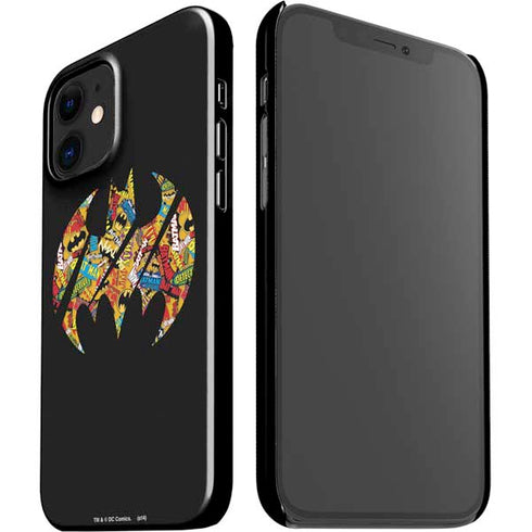 DC Comics Batman Silhouette Logo Vintage Pattern iPhone 12 Mini Lite Case