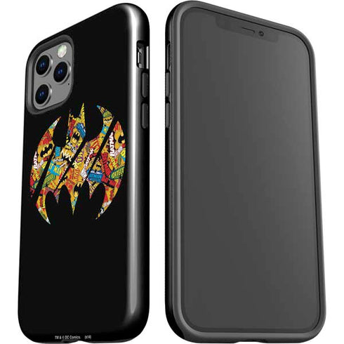 DC Comics Batman Silhouette Logo Vintage Pattern iPhone 12 Pro Impact Case